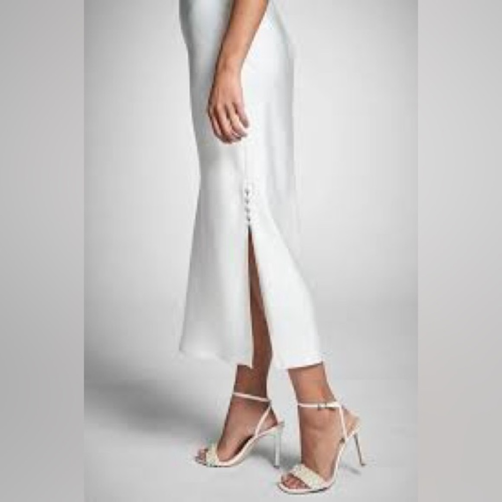 NWT Sachin & Babi Dylan Ivory Satin Lace Midi Dress‎ Bridal Cocktail - 14 - Picture 4 of 11